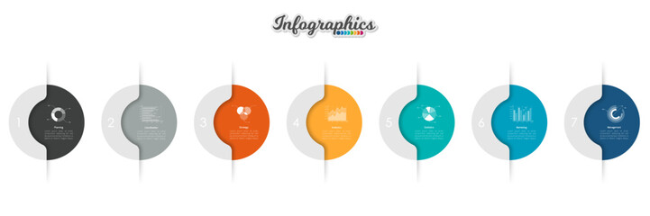 Infographic timeline template can be used for chart, diagram, web design, presentation, advertising, history