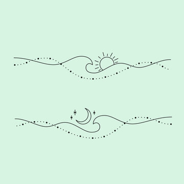 sun moon bracelet tattoo