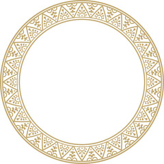 Vector round gold border, frame, Pompeii ring. Circle Neopolitan ornament. Art of Ancient Rome.
Vector round gold border, frame, Pompeii ring. Circle Neopolitan ornament. Art of Ancient Rome.
