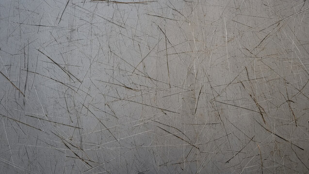 Scratched Stainless Steel Texture, Rough Metallic Surface Background

