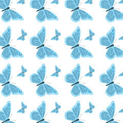 Butterfly pattern vector. Colorful repeat pattern.
