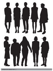 Human scales for presentation on scale 1 : 2