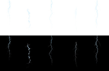Lightning, electricity, energy, electric, spark effects in a digital style. PNG format lightning...