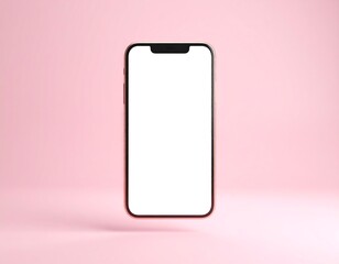 Pink smartphone mockup