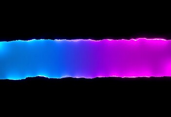 Neon Light Effect on Torn Strip