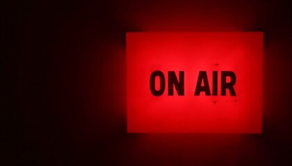 Red on Air Sign Broadcast Media Indicator