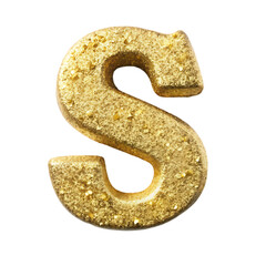 Golden Letter S: Elegant Design Element