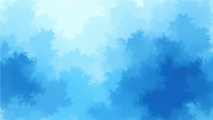 Abstract cerulean blue watercolor wash texture background wallpaper. Copy space, cold ice color art, contemporary artistic backdrop.