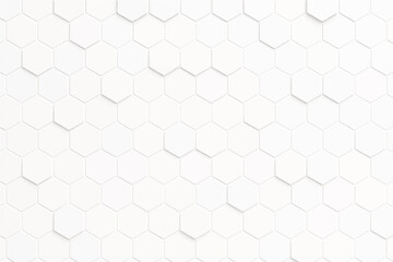 Naklejka premium Abstract white Hexagon Pattern Background.