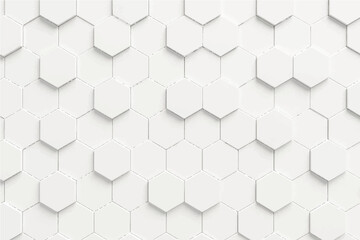 Abstract white Hexagon Pattern Background.