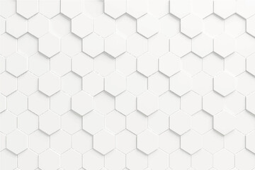 Abstract white Hexagon Pattern Background.
