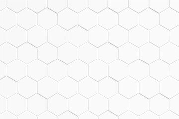 Abstract white Hexagon Pattern Background.
