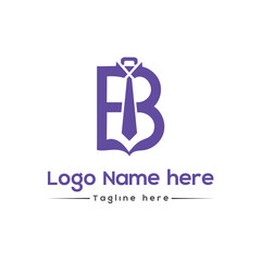 Professional Business Logo Design with Letter B and Tie Concept – Corporate Branding Icon
