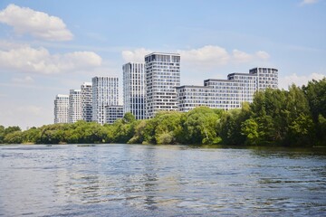 Residential complex on the banks of the Moscow river in Russia © Fotoproff
