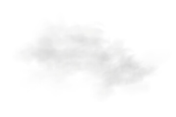 Naklejka premium White Fluffy Cloud with Cutout Effect and Light Shadow for Sky Design, Weather UI or Dream Concept Art