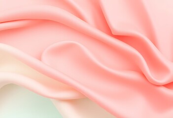 Close-up of flowing pink silk fabric with soft textures