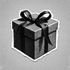 Fototapeta na wymiar Vintage gift box illustration
