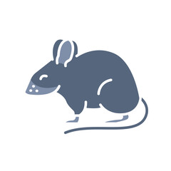 deer mouse color flat icon for digital and print projects. North american animals.