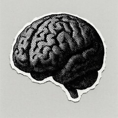 Fototapeta na wymiar Vintage brain illustration art