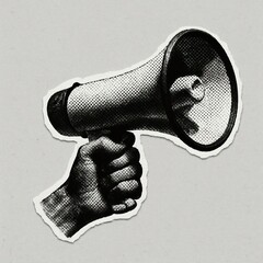 Plakat Retro megaphone hand illustration