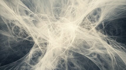 Intricate network of delicate filaments against a dark backdrop.