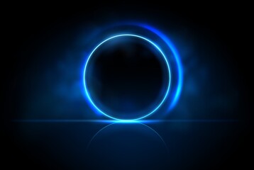 Realistic Smoky Background with Light Circle