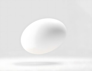 White Egg on a Light Surface