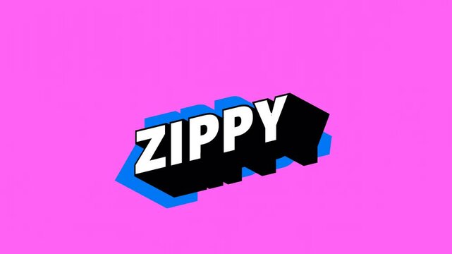 ZIPPY Text in Graffiti Style with Color-Changing Background