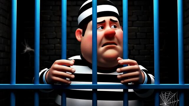 Cartoon Convict A Hilarious 3D Animation of Imprisonment