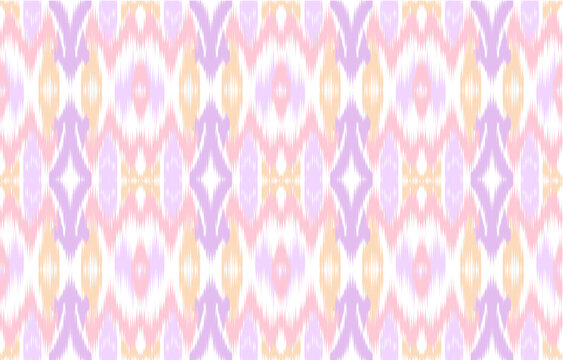Fototapeta Design ikat pattern abstract geometric ikat ethnic, folk pattern Aztec style, Gyp sy, Mexican, Indian, Scandinavian, design ikat for background, wallpaper, carpet, wrapping, fabric, textile fashion. 