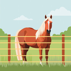  Majestic horse in a natural environment 