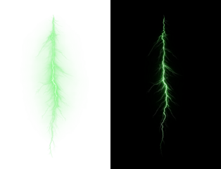 Electric, energy, lightning, green, electricity powerful PNG effect with neon flash and high voltage. PNG Overlay with transparent background, glowing futuristic spark for tech or sci-fi design.