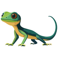 Obraz premium lizard, reptile, vector, transparent background, creature, lacertilia, animal, isolated, nature, wildlife