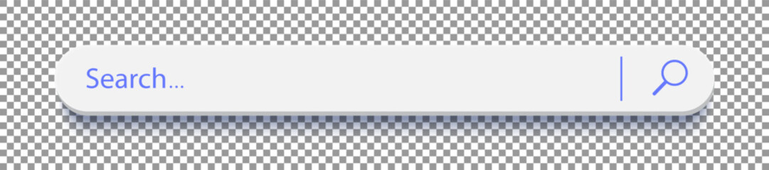 3d search bar Internet browser engine on checkered background for UI design, website interface element with web icons and push button vector
