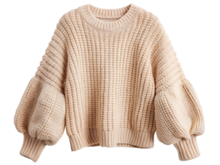 Cream Puff Sleeves: Cozy Knit Sweater Detail