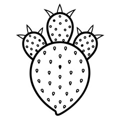 vector illustration of Prickly pear