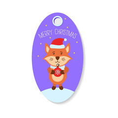 png illustration of trendy holiday card with gift wrapping paper snow card new year santa star print family merry sticker gold invitation template

