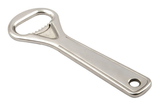 Metallic bottle opener kitchen utensil isolated on transparent background