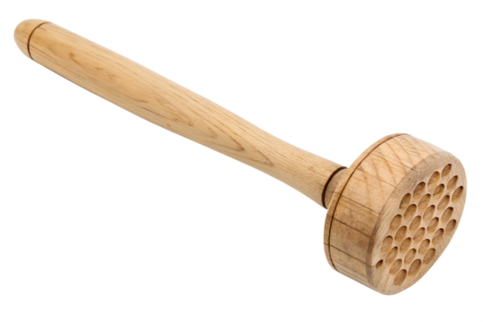 Tenderizer kitchen wooden meat tool food isolated on transparent background