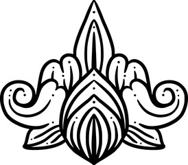 classic balinese ornament illustration 