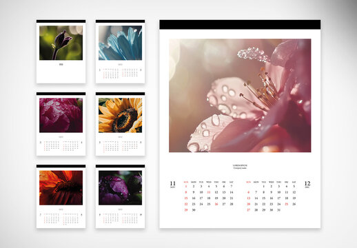 Elegant Flower Photo Calendar for 2026