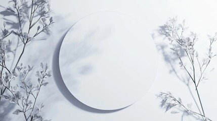 Crescent Moon and Flowers