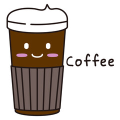 Cute Coffee Takeaway Cup Illustration
