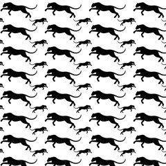 Vector black and white tiger pattern