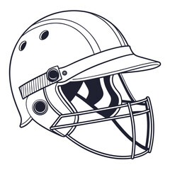 cricket helmets vector image on white background
