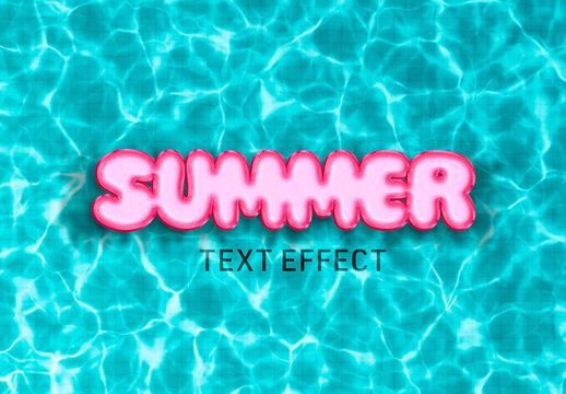Inflatable Pool Float Text Effect
