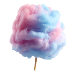 PNG Pink and Blue Cotton Candy A Sweet Treat Delight against transparent Background