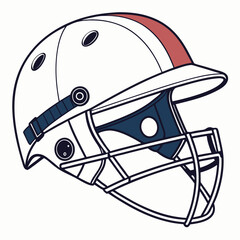 cricket helmets vector image on white background