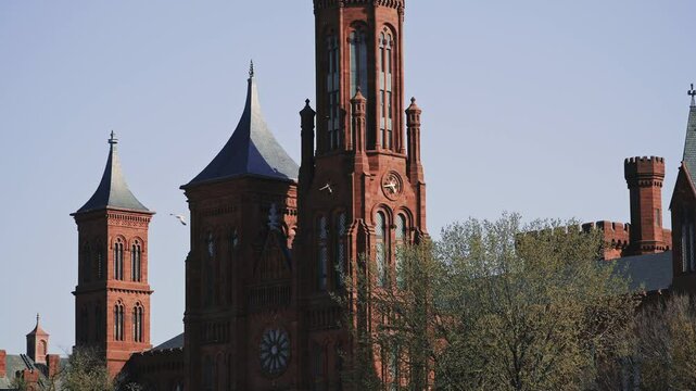 Smithsonian Castle Towers Closeup Washington