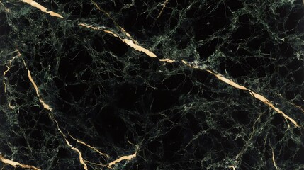Black marble texture with golden veins background